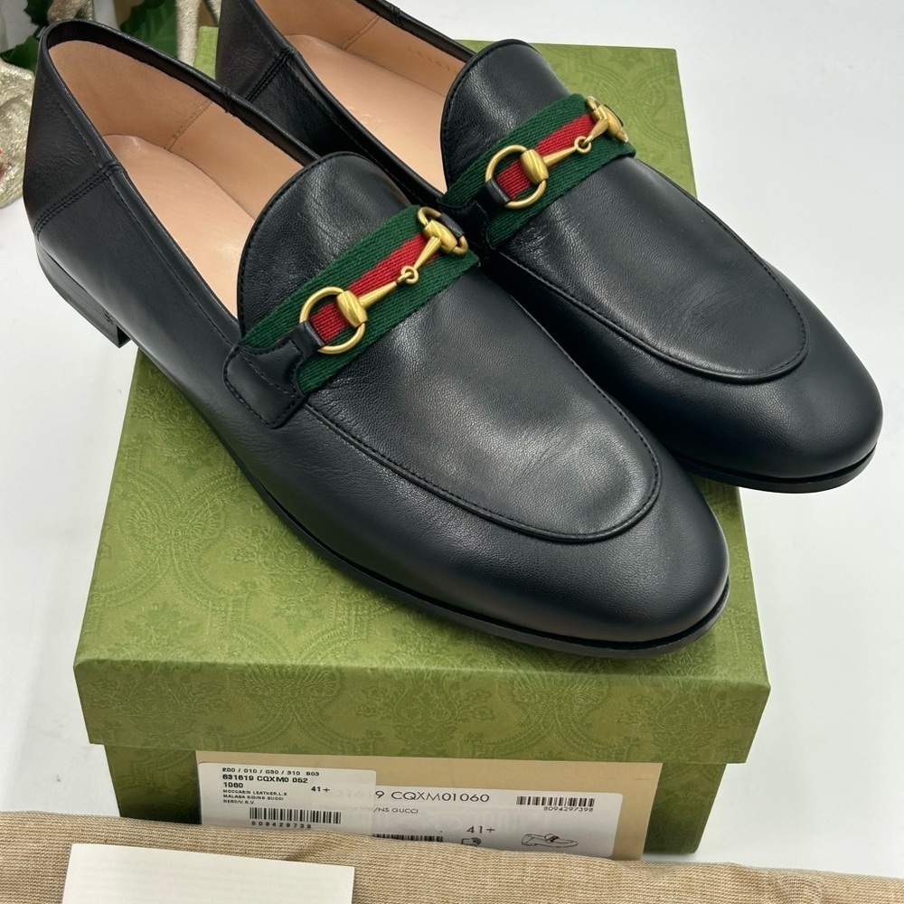 Women's Gucci, jordaan leather loafers size 41.5 made in Italy - Picture 10 of 10